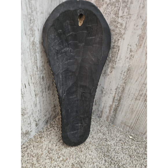 African wood mask handcrafted 13" - Picture 4 of 10